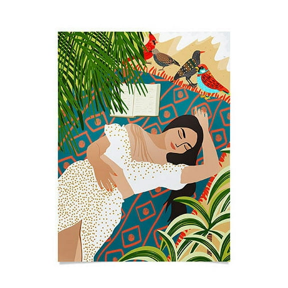 Society6 83 Oranges Beach Read Sleep Repeat Unframed Poster Wall Art, 18" x 24"