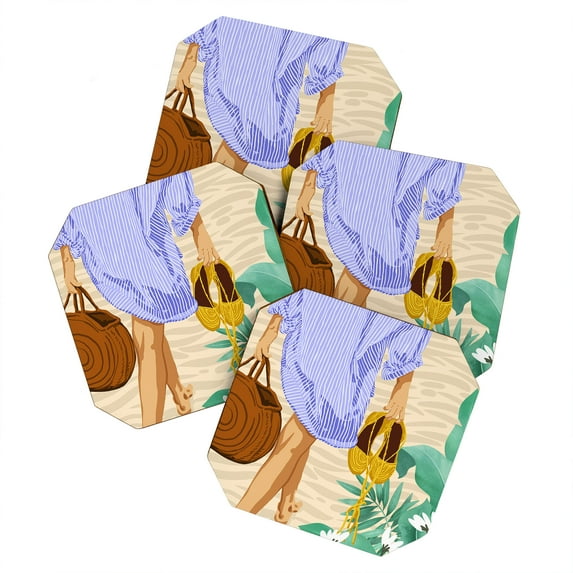 Society6 83 Oranges I Followed My Heart Set of 4 Coasters