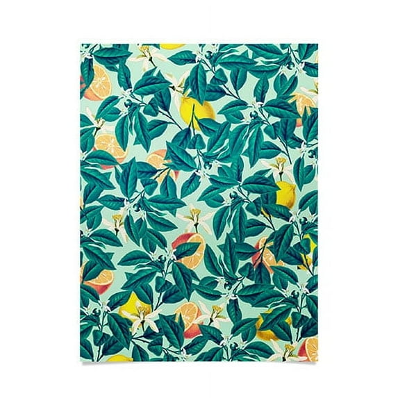 Society6 83 Oranges Lemon Pattern Poster Unframed Poster Wall Art, 18" x 24"