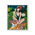 thumbnail image 1 of Society6 83 Oranges Living In The Jungle White Framed Art Canvas Wall Art, 8" x 10", Femme, Portrait, Paintings, Tropical, 1 of 3