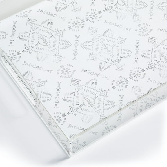 Society6 83 Oranges Vie De Palme Decorative Acrylic Tray 15 1/2" x 12" x 1 3/4", Botanical & Floral, Tropical, Palms