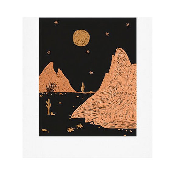 Society6 A Night in the Desert by Alisa Galitsyna Art Print and Hanger