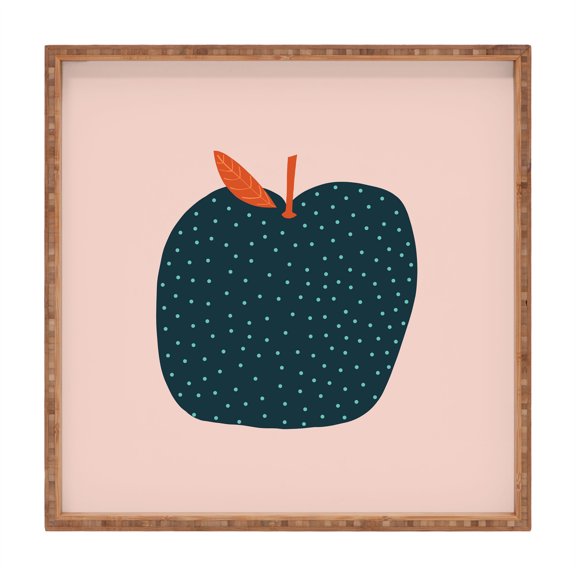 Society6 Alice Rebecca Potter Apple I 12" x 12" Square Medium Bamboo Tray