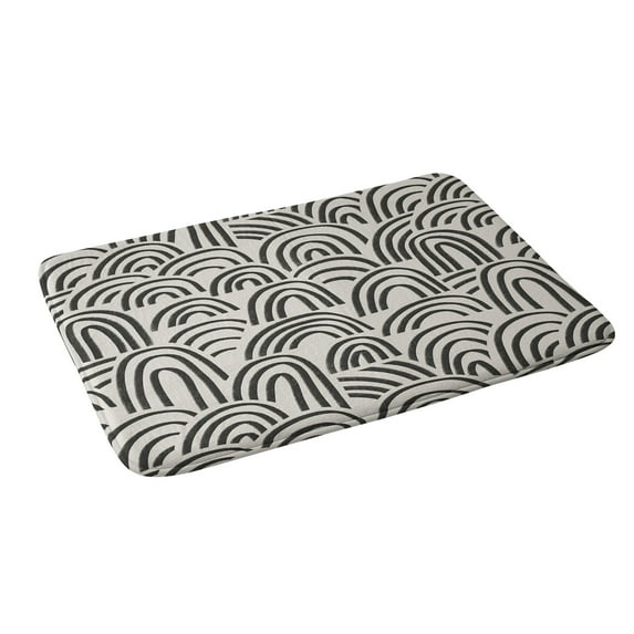 Society6 Alisa Galitsyna Charcoal Arches 1 Bath Mat 34" x 21"