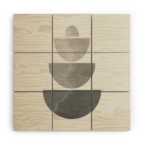 Society6 Alisa Galitsyna Monochrome Balance II 4' x 4' Wood Wall Mural