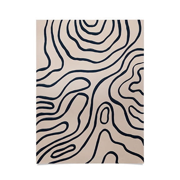 Society6 Alisa Galitsyna Topographic Map Poster 18" x 24"