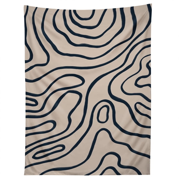Society6 Alisa Galitsyna Topographic Map Tapestry 60" x 80"