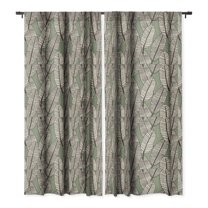 Society6 Alisa Galitsyna Tropical Banana Leaves Pattern Window Curtain 50" x 64"