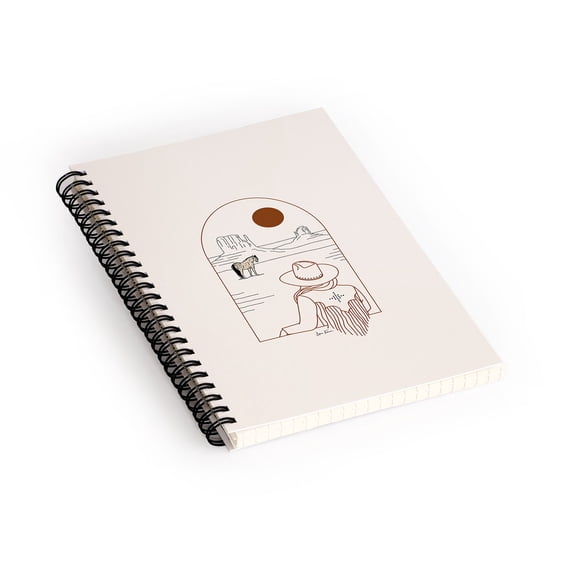 Society6 Allie Falcon Lost Pony Rustic Spiral Notebook