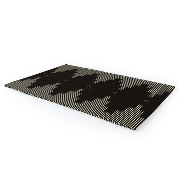 Society6 Allie Falcon Southwestern Minimalist Black 8 x 12' Rug