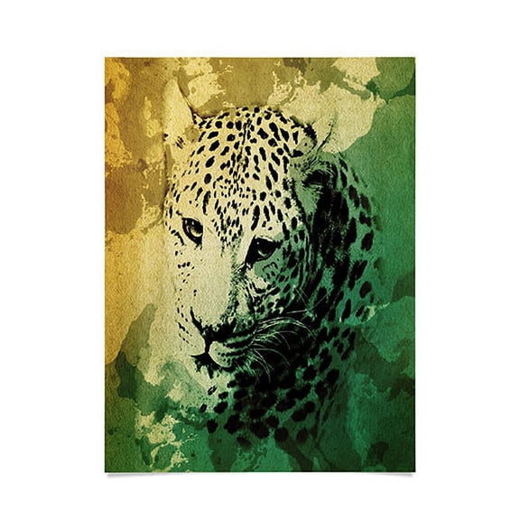 Society6 Allyson Johnson African Leopard Unframed Poster Wall Art, 18" x 24"