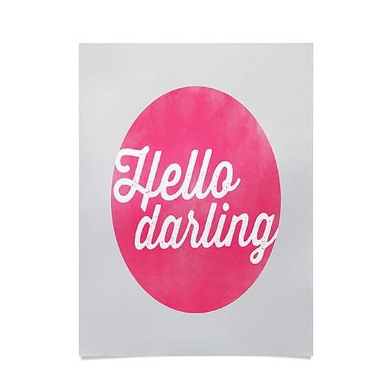 Society6 Allyson Johnson Hello Darling Poster Unframed Poster Wall Art, 18" x 24"