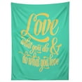 thumbnail image 1 of Society6 Allyson Johnson Do What You Love Unframed Tapestry Wall Art, 50" x 60", Typography, Modern, Motivational, Portrait Orientation Wall Hanging Blanket Home Decor, 1 of 3