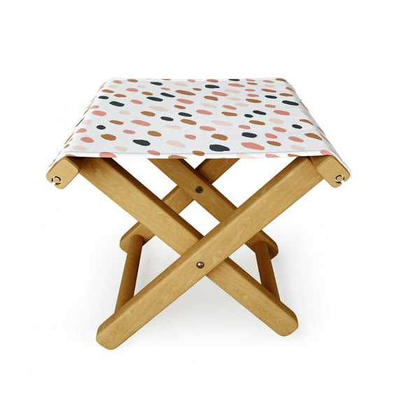 Society6 Avenie Cheetah Winter Collection Folding Stool