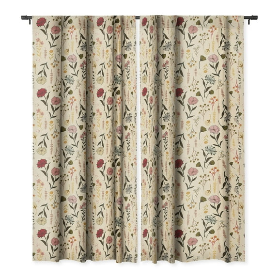 Society6 Avenie Cottage Garden IV Single Panel Room Darkening Window Curtain 50" x 108"