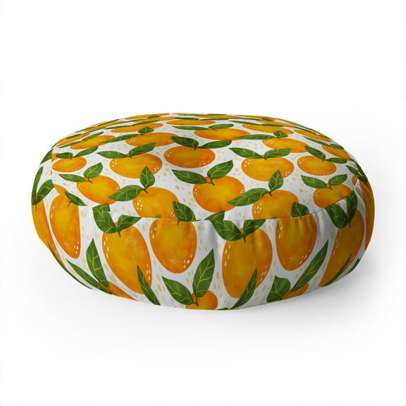 Society6 Avenie Cyprus Oranges Round Floor Pillow
