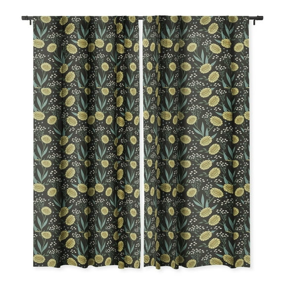 Society6 Avenie Dandylion Single Panel Room Darkening Window Curtain 50" x 84"