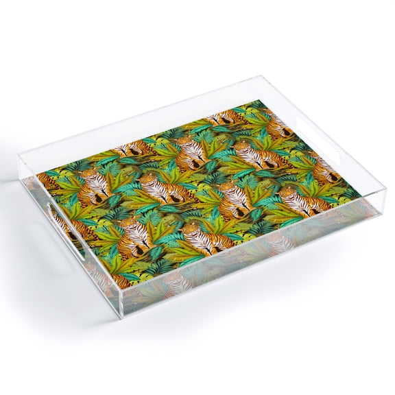 Society6 Avenie Jungle Tiger Pattern Medium Acrylic Tray