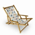 thumbnail image 1 of Society6 Avenie Little Arches Blue and Yellow Sling Chair, 1 of 3