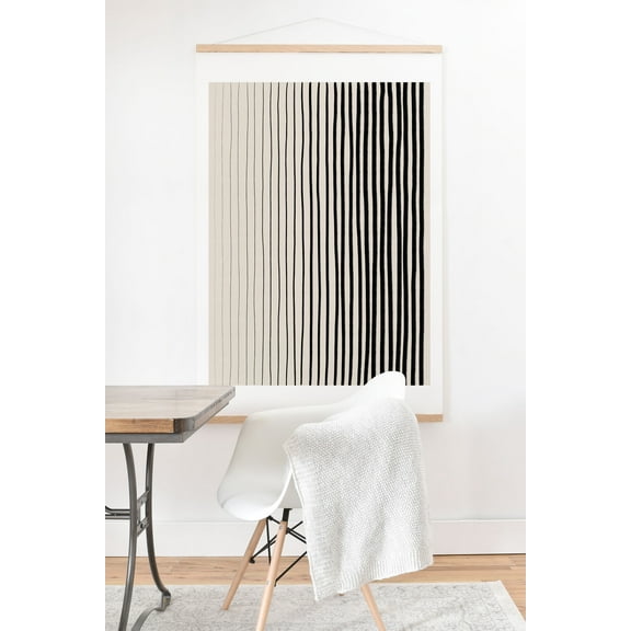 Society6 Black Vertical Lines by Alisa Galitsyna Art Print & Hanger