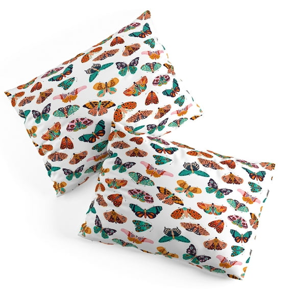 Society6 BlueLela Spring Butterflies Pattern 003 Pillow Sham Cotton King Set of 2 Kit