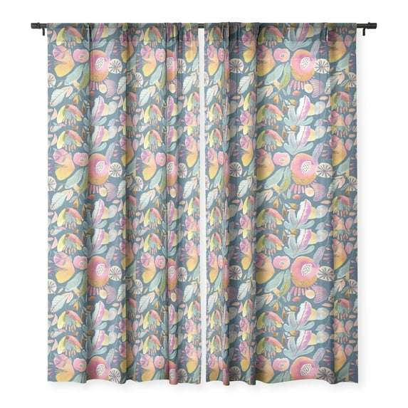 Society6 CayenaBlanca Color Magic Single Panel Sheer Window Curtain 50" x 120"