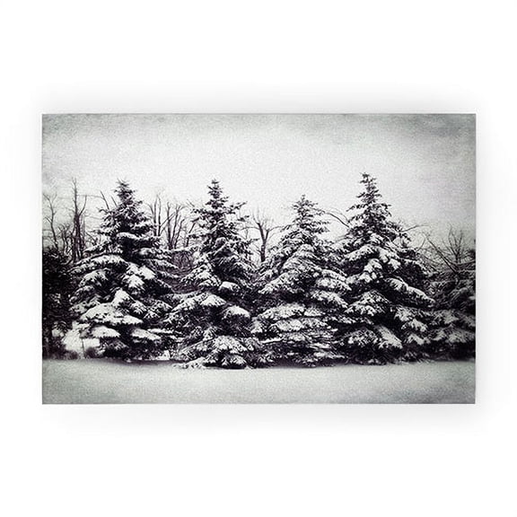 Society6 Chelsea Victoria Snow and Pines Welcome Mat