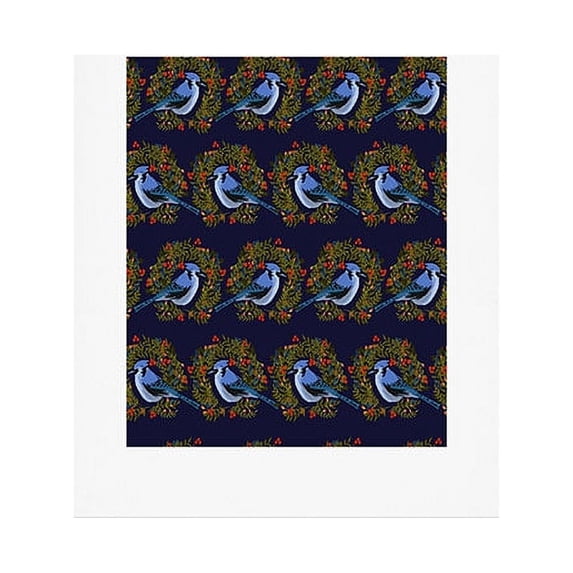 Society6 Christmas Blue Jay Wreaths by Joy Laforme Art Print