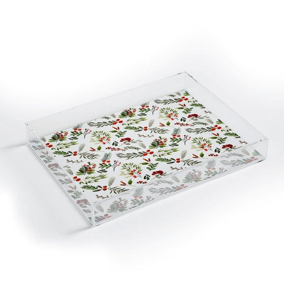Society6 Christmas Botany 001 by Marta Barragan Camarasa Acrylic Tray