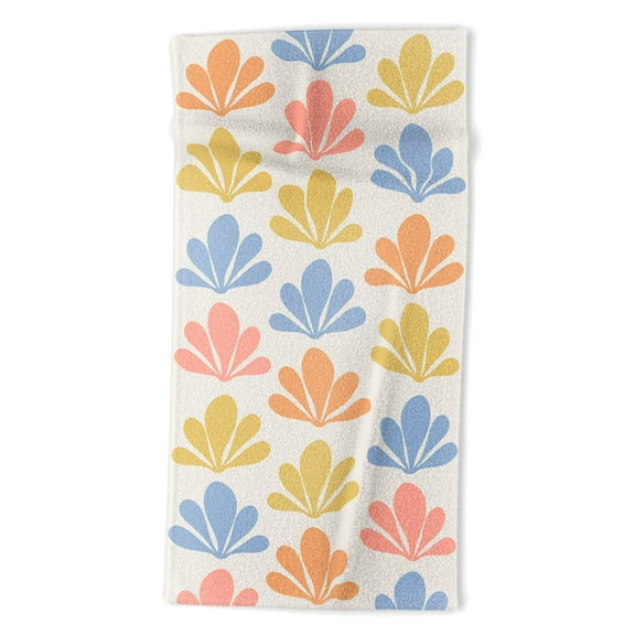Society6 Colour Poems Abstract Plant Pattern XIII Beach Towel 70" x 35"