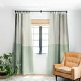 thumbnail image 1 of Society6 Colour Poems Color Block Lines Green Blackout Curtain Single Panel Green Modern 50" x 96", 1 of 3