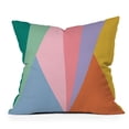 thumbnail image 1 of Society6 Colour Poems Geometric Triangles Spring 18" x 18" Decorative Throw Pillow, 1 of 2