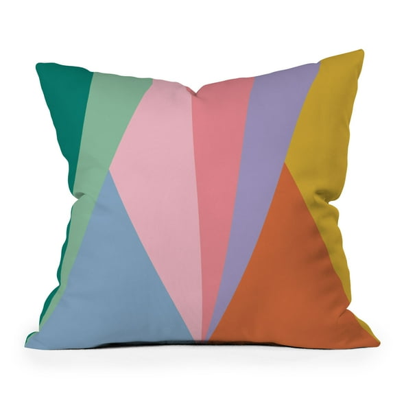 Society6 Colour Poems Geometric Triangles Spring 18" x 18" Decorative Throw Pillow