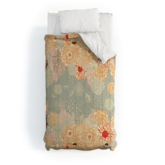 Society6 Coral Watercress Pond by Iveta Abolina Comforter