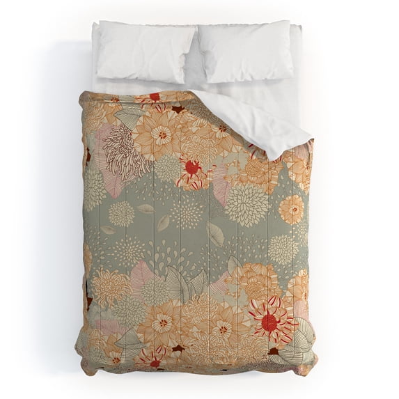 Society6 Coral Watercress Pond by Iveta Abolina Comforter