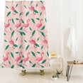thumbnail image 1 of Society6 Cynthia Haller Pink Flamingo Tropical Pattern Shower Curtain 71" x 74", 1 of 3