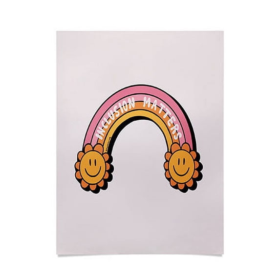 Society6 Doodle By Meg Inclusion Matters 30" x 40" Poster