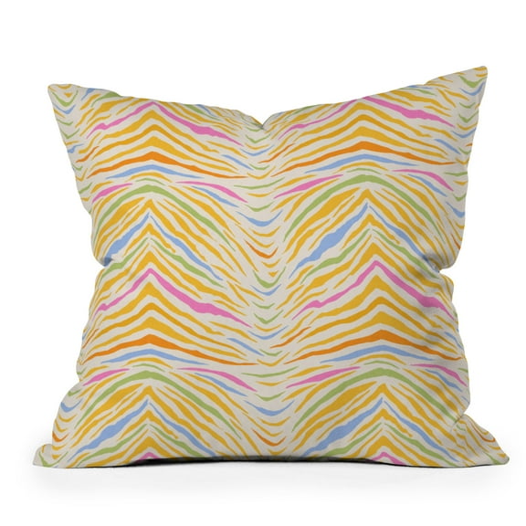 Society6 Eclectic Zebra Cream by Iveta Abolina Throw Pillow
