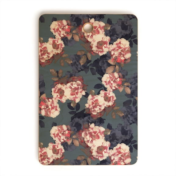 Society6 Emanuela Carratoni Moody Florals Rectangle Cutting Board, 16" x 10.5"