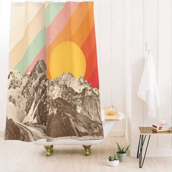 Society6 Florent Bodart Mountainscape 1 Shower Curtain 71" x 74"