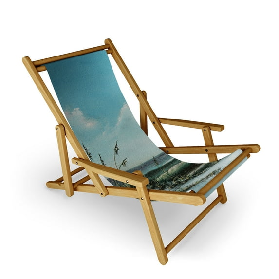 Society6 Forest Green Mudcloth by Sheila Wenzel-Ganny Sling Chair