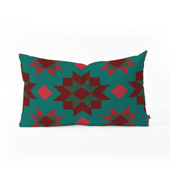 Society6 Gabriela Fuente Art Natale Oblong Decorative Throw Pillow, Winter, Seasonal, Multi-color, 23" x 14"