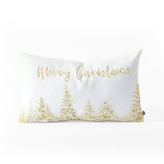 Society6 Gabriela Fuente Christmas Star Oblong Decorative Throw Pillow, Christmas, Holidays, White, 23" x 14"