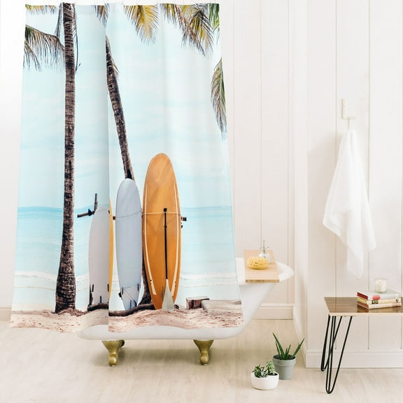Society6 Gal Design Choose Your Surfboard Shower Curtain 71" x 74"