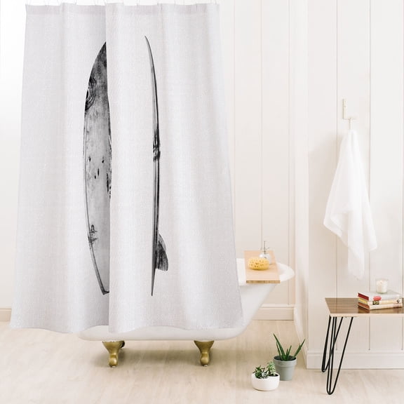 Society6 Gal Design Surfboard Shower Curtain 71" x 74"