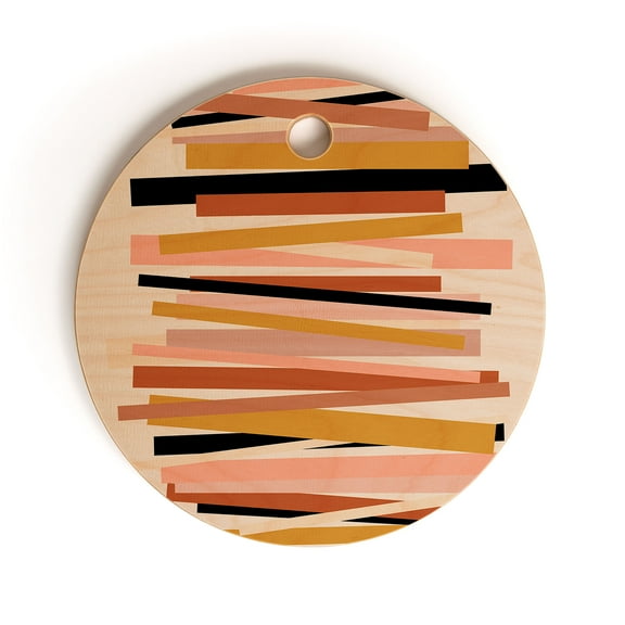 Society6 Gale Switzer Linear Stack Round Cutting Board