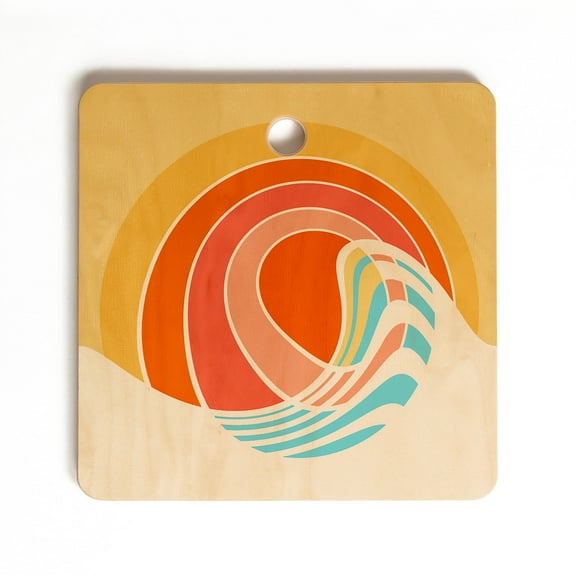 Society6 Gale Switzer Sun Surf Square Cutting Board