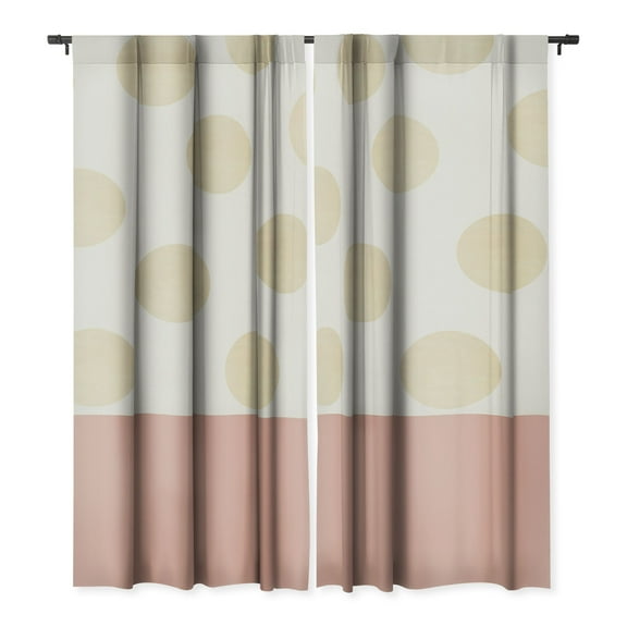 Society6 Georgiana Paraschiv Minimal Gold Dots Single Panel Room Darkening Window Curtain 50" x 120"