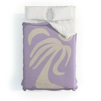 Society6 Grace Palm Lilac Duvet Cover Cotton Full