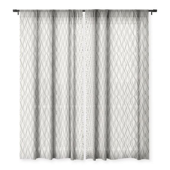 Society6 Heather Dutton Fuge Stone Single Panel Sheer Window Curtain 50" x 84"